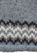 hand knit  jumper - Zig zag - mid grey