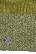 Pure Wool Moss stitch - baggy beanie - green