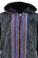 Gheri border edge jacket - Black/blue-purple
