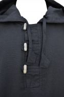 Hooded overshirt - Toggle fastening - Black