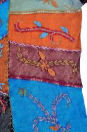 Embroidered  Patchwork - T Shirt - Black