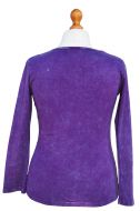 Applique & embroidery - stonewashed top - multi purples