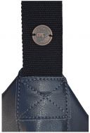 Leather Slouch Bag - Large - Navy