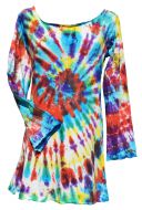 Tie dye - swirl pattern tunic - rainbow