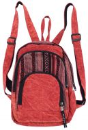 Gheri and Stonewashed Cotton Rucksack - Red