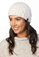 fleck - cable beanie - natural white