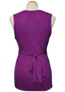 Twist Front Long Dress - Purple