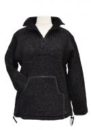 Fleece lined - pure wool pull on - Charcoal