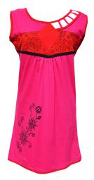 Cut out detail - sleeveless tunic - pinks