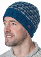 Pure Wool - Ladder Beanie - Teal