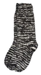 Pure wool - hand knit socks - Natural Electric