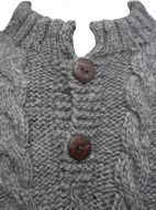 Pure wool jumper - cable - Grey
