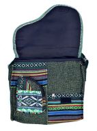 Large Aztec Gheri Cotton Saddle Bag - Green