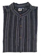 Light weight - Striped Cotton Shirt - Black