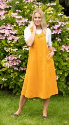 Fine cotton - pinafore dress - marigold