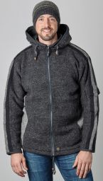 Lighter weight - detachable hood - insert jacket - Charcoal/Grey