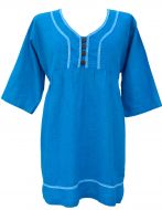 ***SALE*** - Pin tuck - pure cotton - summer top - blue