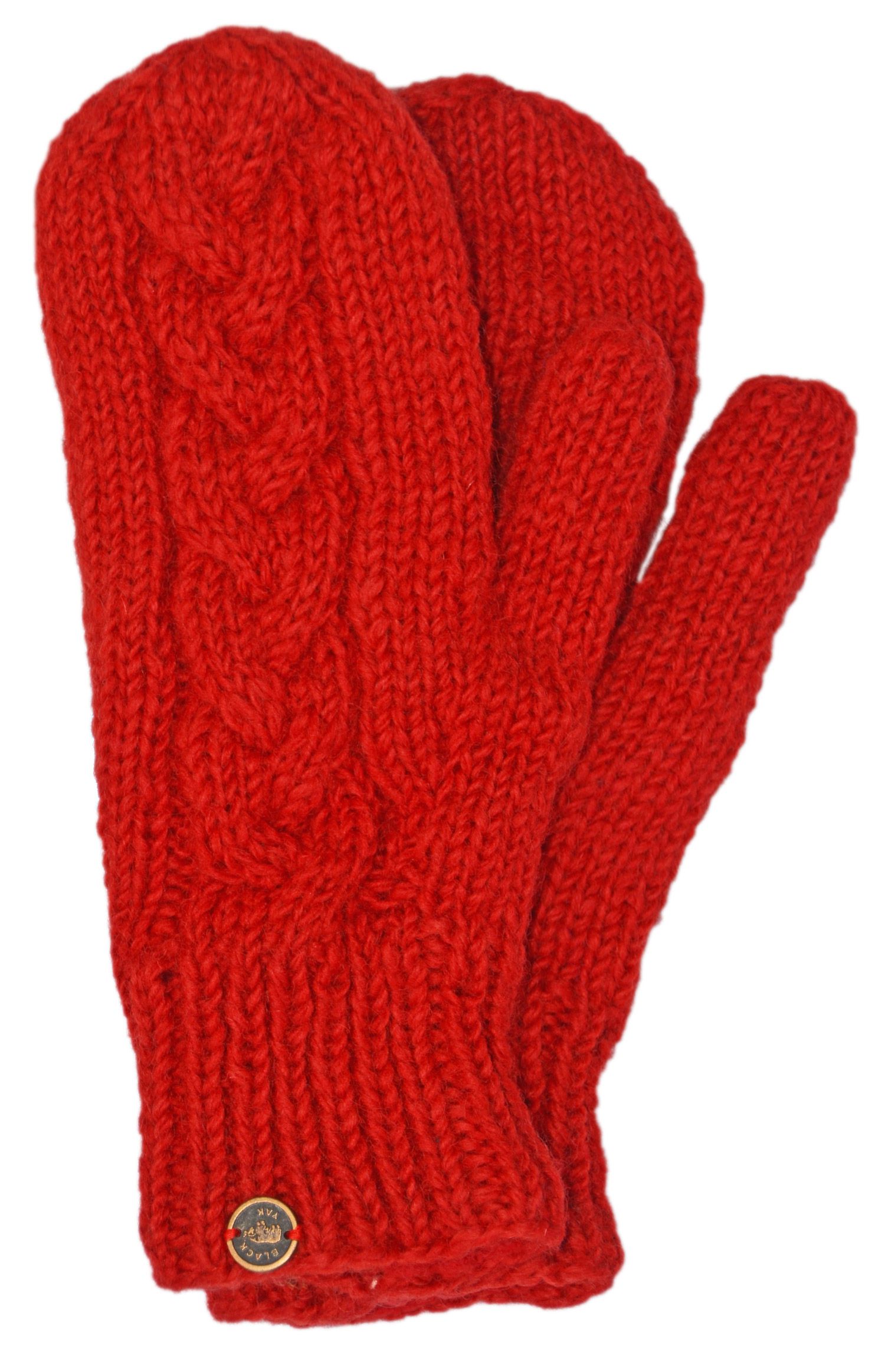Red knit store gloves