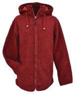 Fleece lined - detachable hood - heather - Rust