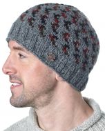 Pure wool - Wings Beanie - Grey/red/green