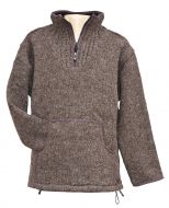 Fleece lined - pure wool pull on - Brown