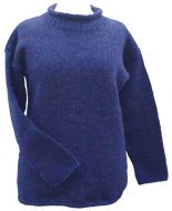 hand knit jumper -  heather - blue