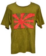 Stonewashed Cotton - T Shirt - Green