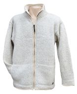 jacket -fine wool mix  - cream/Pale Grey mix