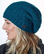 Pure Wool Basket weave slouch hat - Pacific