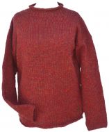 hand knit jumper -  heather - Rust
