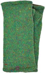 Fleece lined - Wristwarmers - heather mix -  Green