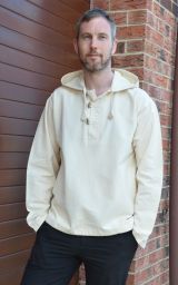 Hooded overshirt - Toggle fastening - Natural white