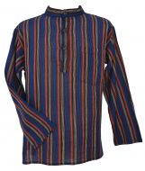 Light weight - Striped Cotton Shirt - Dark