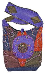 Stonewashed - Swirl Embroidered - Bag - purple