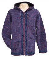 double border - hooded jacket - Heather Blue