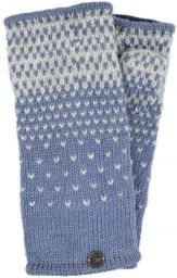 Graduated tick wristwarmers - lilac/grey - small fitting