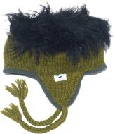 Pure Wool half fleece lined - hairy/plain - ear flap hat - Assorted