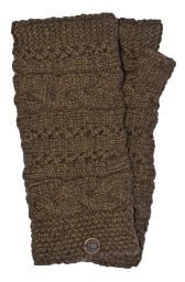 NAYA - hand knit - sampler - wristwarmer - chestnut