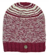 Jellybean slouch hat - pure wool - berry/white