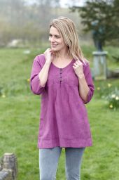 Pin tuck - pure cotton - summer top - berry