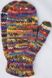 Fleece lined mittens - Electric - multi