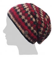 Pure wool - geometric slouch - Red/Rust