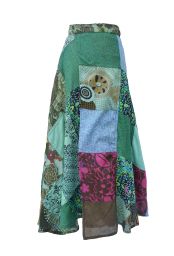 Jaipuri - Patchwork Skirt - Summer Blues