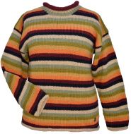 Pure wool jumper - stripe - Woodland