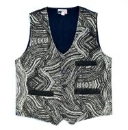 Cotton - Patterned waistcoat - grey