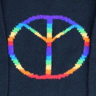 SALE - Black Peace Symbol Jumper - XL