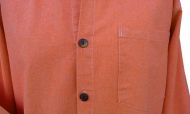 Full buttoned - plain shirt - coral
