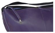 Leather Slouch Bag - Large - Purple