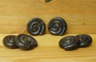 Hand carved - Spiral - Round Button