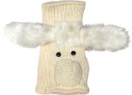 Fleece lined wristwarmer - White dog